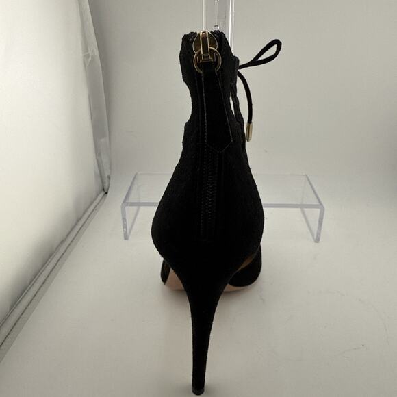 AQUAZZURA Belgravia Lattice CAGED Suede Pointed Toe Black Pumps 38.5 $800 NWOB - Picture 10 of 16
